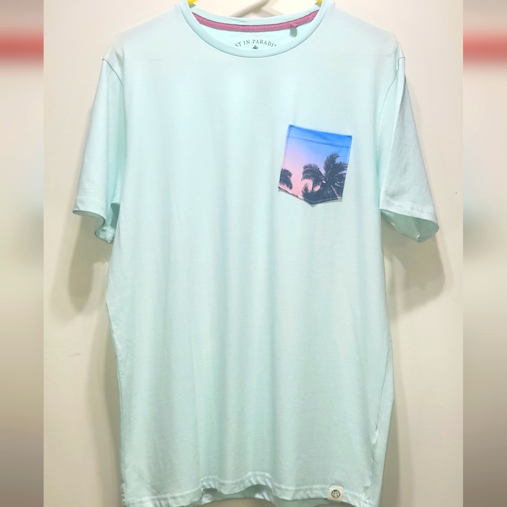 Free planet light blue tee